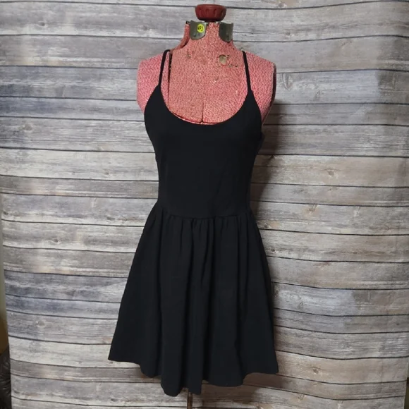 knee length dresses for ladies Dulipa Mini Dress in Black – motelrocks-com-us main image 1